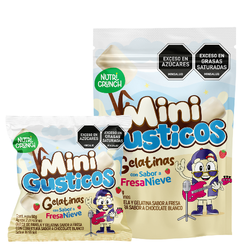 Mini Gusticos Fresa Nieve 50g y 80g